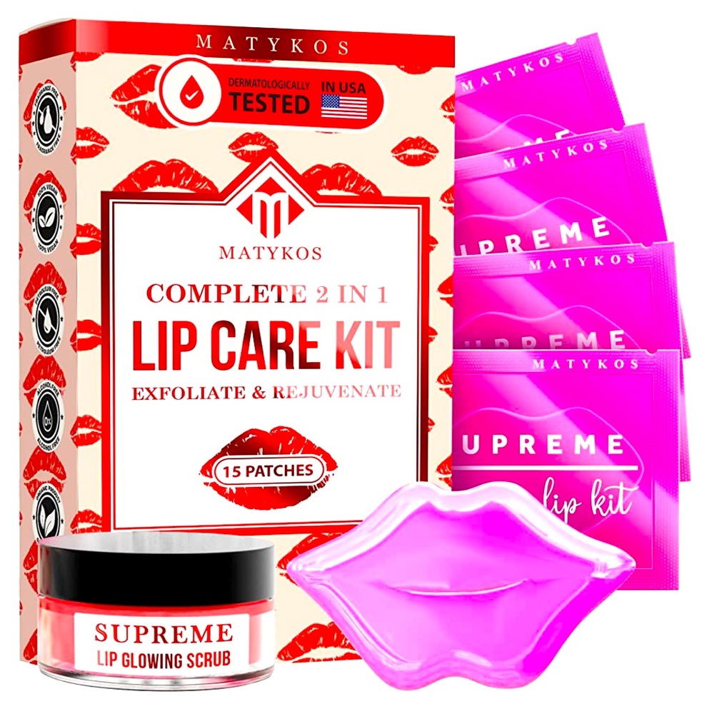 Vegan Lip Mask and Lip Scrub Kit - Strawberry